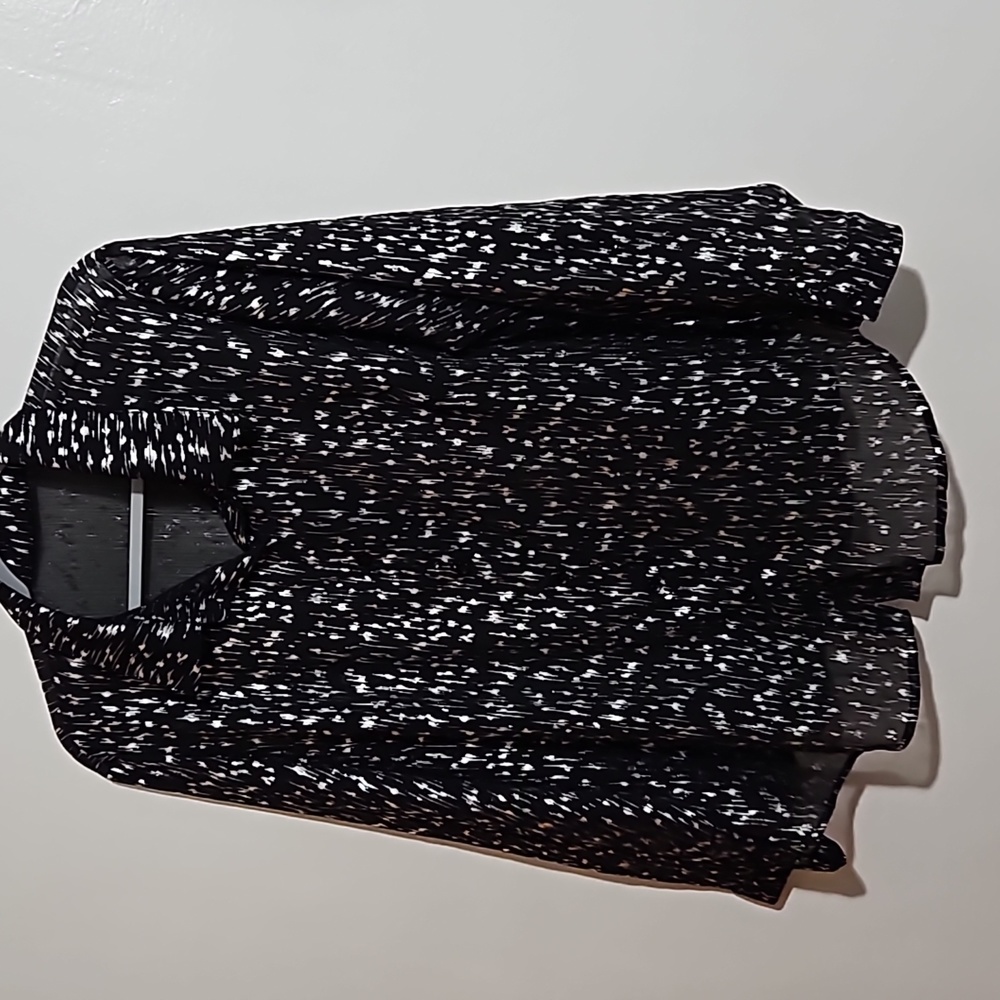 Black and silver women's shein shirt